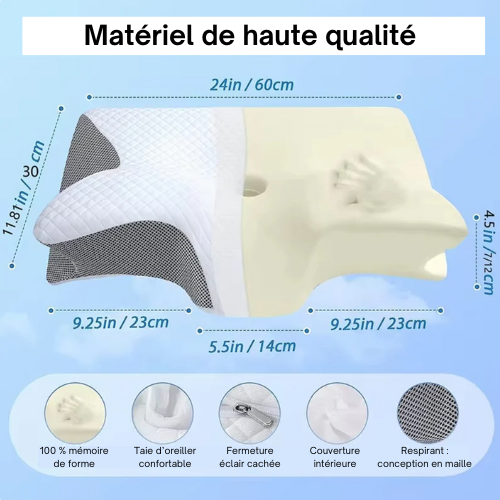 Oreiller cervical ergonomique