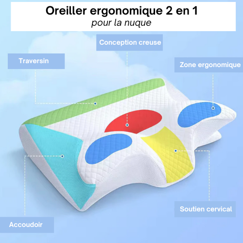 Oreiller cervical ergonomique