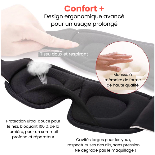 Masque de Sommeil 3D Anti-Lumière Innuvance™